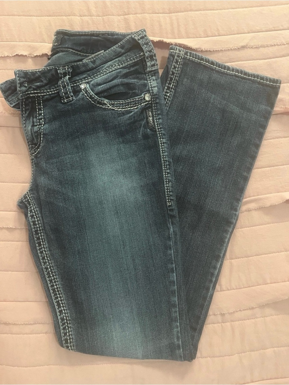 Silver Suki Flap 17" Bootcut Jeans - size 31